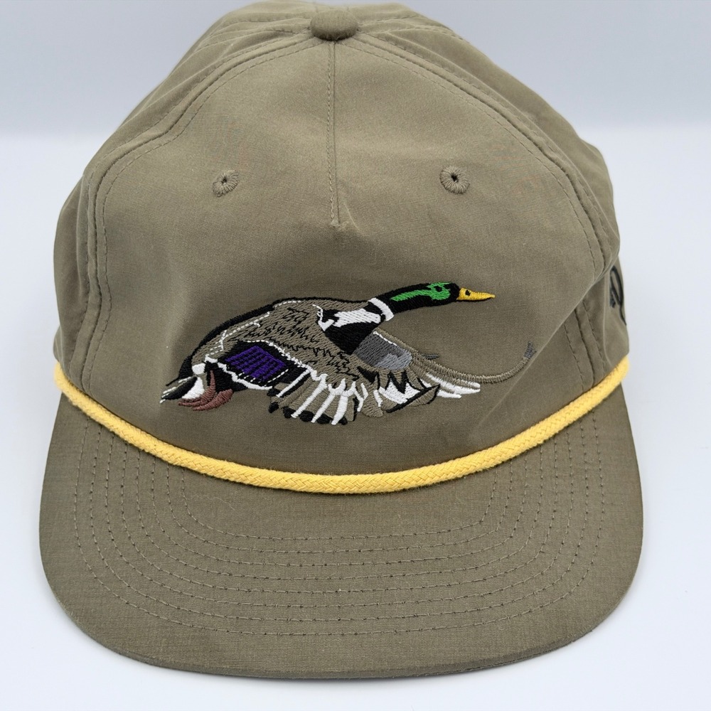 Duck Camp Army Green Mallard Snapback Rope Baseball Hat Cap Men's One Size